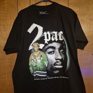 2Pac Black Graphic T-Shirt